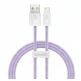Baseus Dynamic Fast Charging Lightning to USB Cable 2.4A (CALD000405) - USB към Lightning кабел за Apple устройства с Lightning порт (100 см) (лилав) thumbnail