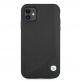 BMW Signature Leather Debossed Stripes Leather Case - кожен кейс (естествена кожа) за iPhone 11 (черен) thumbnail 2