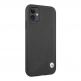 BMW Signature Leather Debossed Stripes Leather Case - кожен кейс (естествена кожа) за iPhone 11 (черен) thumbnail 3