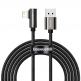 Baseus Legend Elbow Lightning to USB Cable 2.4A (CALCS-A01) - USB към Lightning кабел за Apple устройства с Lightning порт (200 см) (черен) thumbnail