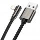 Baseus Legend Elbow Lightning to USB Cable 2.4A (CALCS-A01) - USB към Lightning кабел за Apple устройства с Lightning порт (200 см) (черен) thumbnail 2