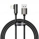 Baseus Legend Elbow Lightning to USB Cable 2.4A (CALCS-01) - USB към Lightning кабел за Apple устройства с Lightning порт (100 см) (черен) thumbnail