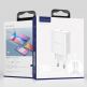 Dux Ducis Power Delivery USB-C PD Wall Charger 20W - захранване за ел. мрежа с USB-C изход с технология за бързо зареждане и USB-C към Lightning кабел (бял) thumbnail 5