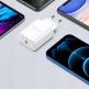 Dux Ducis Power Delivery USB-C PD Wall Charger 20W - захранване за ел. мрежа с USB-C изход с технология за бързо зареждане и USB-C към Lightning кабел (бял) thumbnail 8