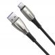 Baseus Water Drop USB to USB-C Cable Super Charge 66W (CATSD-M01) - кабел с въжена оплетка за устройства с USB-C порт (100 см) (черен) thumbnail 3