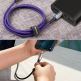 Baseus Water Drop USB-C to USB-C Cable PD 2.0 60W (CATGH-J09) - кабел с въжена оплетка за устройства с USB-C порт (100 см) (черен) thumbnail 15