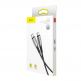 Baseus Water Drop USB-C to USB-C Cable PD 2.0 60W (CATGH-J09) - кабел с въжена оплетка за устройства с USB-C порт (100 см) (черен) thumbnail 16
