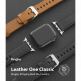 Ringke Leather One Classic Band - кожена (естествена кожа) каишка за Apple Watch 42мм, 44мм, 45мм (черен) thumbnail 3