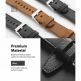 Ringke Leather One Classic Band - кожена (естествена кожа) каишка за Apple Watch 42мм, 44мм, 45мм (черен) thumbnail 6
