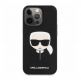Karl Lagerfeld Saffiano Karl Head Leather Case - дизайнерски кожен кейс за iPhone 13 Pro Max (черен)  thumbnail 2