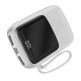 Baseus Qpow Digital Display Power bank with Lightning cable 15W 10000mAh (PPQD-B02) - външна батерия 10000 mAh с вграден Lightning кабел и USB-C, USB-A и Lightning портове (бял) thumbnail 4