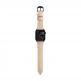 Nomad Strap Modern Slim Leather - кожена (естествена кожа) каишка за Apple Watch 38мм, 40мм, 41мм (бежов-черен) thumbnail 6