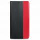 Prio Book Case - кожен калъф с поставка за Samsung Galaxy S22 (черен-червен) thumbnail