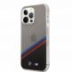 BMW M Tricolor Stripes Case - хибриден удароустойчив кейс за iPhone 13 Pro (прозрачен) thumbnail
