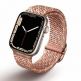 Uniq Aspen Adjustable Braided Band  - текстилна каишка за Apple Watch 38мм, 40мм, 41мм (светлорозов) thumbnail