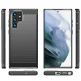 Carbon Soft Silicone TPU Protective Case - силиконов (TPU) калъф за Samsung Galaxy S22 Ultra (черен) thumbnail 2