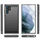 Carbon Soft Silicone TPU Protective Case - силиконов (TPU) калъф за Samsung Galaxy S22 Ultra (черен) thumbnail 4