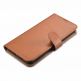 iCarer Haitang Leather Wallet Case - кожен (естествена кожа) калъф, тип портфейл за Samsung Galaxy S22 Ultra (кафяв) thumbnail 6