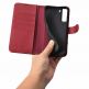 iCarer Haitang Leather Wallet Case - кожен (естествена кожа) калъф, тип портфейл за Samsung Galaxy S22 (червен) thumbnail 5