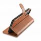 iCarer Haitang Leather Wallet Case - кожен (естествена кожа) калъф, тип портфейл за Samsung Galaxy S22 (кафяв) thumbnail 6