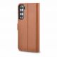 iCarer Haitang Leather Wallet Case - кожен (естествена кожа) калъф, тип портфейл за Samsung Galaxy S22 (кафяв) thumbnail 9