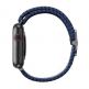 Uniq Aspen Adjustable Braided Band  - текстилна каишка за Apple Watch 42мм, 44мм, 45мм (тъмносин) thumbnail 2