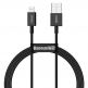 Baseus Superior Lightning USB Cable (CALYS-A01) - USB кабел за Apple устройства с Lightning порт (100 см) (черен) thumbnail
