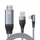 Joyroom Lightning to HDMI Cable and Charging Function 4K - кабел за свързване и зареждане от Lightning към HDMI за мобилни устройства с Lightning порт (сив) thumbnail
