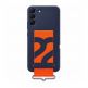 Samsung Silicone Cover With Strap EF-GS906TNEGWW  - оригинален силиконов кейс с ластик против изпускане за Samsung Galaxy S22 Plus (тъмносин) thumbnail