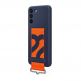 Samsung Silicone Cover With Strap EF-GS906TNEGWW  - оригинален силиконов кейс с ластик против изпускане за Samsung Galaxy S22 Plus (тъмносин) thumbnail 3
