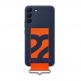 Samsung Silicone Cover With Strap EF-GS901TNEGWW - оригинален силиконов кейс с ластик против изпускане за Samsung Galaxy S22 (тъмносин) thumbnail 3
