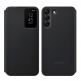 Samsung Clear View Cover EF-ZS901CB - оригинален кейс с антибактериално покритие, през който виждате информация от дисплея за Samsung Galaxy S22 (черен) thumbnail 2