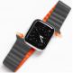 Dux Ducis Silicone Magnetic Strap (Chain Version) - магнитна силиконова каишка за Apple Watch 42мм, 44мм, 45мм (сив-оранжев) thumbnail