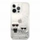 Karl Lagerfeld Liquid Glitter Karl & Choupette Case - дизайнерски кейс с висока защита за iPhone 13 Pro (прозрачен-сребрист) thumbnail 6