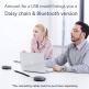 eMeet Luna Conference Bluetooth Speakerphone - безжичен блутут спийкърфон за мобилни устройства (тъмносив) thumbnail 4