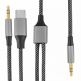 4smarts MatchCord Active USB-C Male to 2x3.5 mm Male Cable - активен кабел USB-C мъжко към 2x3.5 мм мъжко за устройства с USB-C порт (100 см) (черен) thumbnail