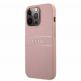 Guess Saffiano PU Leather Hard Case - дизайнерски кожен кейс за iPhone 13 Pro (розов) thumbnail