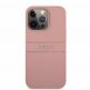 Guess Saffiano PU Leather Hard Case - дизайнерски кожен кейс за iPhone 13 Pro (розов) thumbnail 2