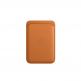Apple iPhone Leather Wallet with MagSafe And Find My Support - оригинален кожен портфейл (джоб) за прикрепяне към iPhone с MagSafe (светлокафяв) thumbnail