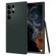 Spigen Liquid Air Case - силиконов (TPU) калъф с висока степен на защита за Samsung Galaxy S22 Ultra (тъмнозелен) thumbnail