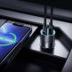 Joyroom Dual USB-C PD Quick Charge Car Charger 50W - зарядно за кола с 2xUSB-C изхода и технология за бързо зареждане (тъмносив) thumbnail 4