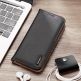 Dux Ducis Hivo Genuine Leather Flip Wallet Case - кожен калъф от естествена кожа с поставка и отделение за кр. карти за Samsung Galaxy S22 Ultra (черен) thumbnail 12