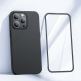 Joyroom 360° Full Case And Tempered Glass Set - тънък силиконов кейс и стъклено защитно покритие за целия дисплей на iPhone 13 Pro (черен) thumbnail 3
