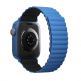 Uniq Revix Silicone Magnetic Strap - двулицевва магнитна силиконова каишка за Apple Watch 38мм, 40мм, 41мм (син-черен) thumbnail 3