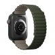 Uniq Revix Silicone Magnetic Strap - двулицевва магнитна силиконова каишка за Apple Watch 38мм, 40мм, 41мм (зелен-кафяв) thumbnail 2