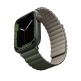 Uniq Revix Silicone Magnetic Strap - двулицевва магнитна силиконова каишка за Apple Watch 38мм, 40мм, 41мм (зелен-кафяв) thumbnail 3