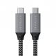 Satechi USB4 USB-C to USB-C Cable, 8K, 100W, 40Gbps - здрав USB4 кабел с въжена оплетка за устройства с USB-C порт (80 см) (черен) thumbnail 3