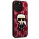 Karl Lagerfeld Monogram Ikonik Case - дизайнерски кожен кейс за iPhone 13 Pro Max (червен) thumbnail 3