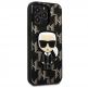 Karl Lagerfeld Monogram Ikonik Case - дизайнерски кожен кейс за iPhone 13 Pro Max (черен) thumbnail 5
