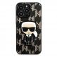 Karl Lagerfeld Monogram Ikonik Case - дизайнерски кожен кейс за iPhone 13 Pro (черен) thumbnail 2
